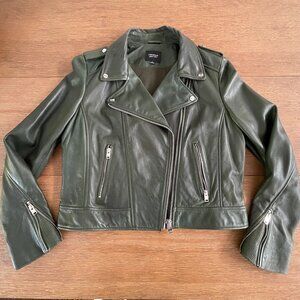 LAMARQUE Donna Lambskin Leather Moto Jacket